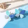 Pendientes Tejidos de Flor Hechos a Mano Estilo Bohemio Clavos de Oreja de Alta Gama para Mujeres Nicho Versátiles Elegantes Pendientes de Estilo Festivo