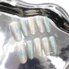 Ilha das Estrelas Azul e Ciano Estilo Nicho Unhas Usáveis Tamanho Dividido 30 Peças Estrelas Cor Nude Estilo Curto Clareamento Unhas Usáveis Tiras Nude
