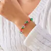 Pulsera Navideña Transfronteriza Europea y Americana Nueva Moda Versátil Arcilla Suave Papá Noel Muñeco de Nieve Pulsera de Cuentas
