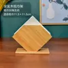 Caixa de lenços de bambu e madeira, caixa quadrada para guardanapos comercial, caixa de lenços criativa para hotéis, restaurantes e cafés, personalizável com logotipo