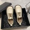 Couro Macio~Sapatos Pequenos de Couro Estilo Britânico para Mulheres 2026 Outono Novo Cadarço Bico Redondo Versátil Casual Mocassins Sapatos Mary Jane