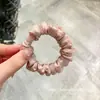 Primavera 2026 Novos Elásticos de Cabelo Finos de Cetim Rosa Elásticos de Cabelo de Intestino Grosso Elásticos de Cabelo para Trás da Cabeça Simples Estilo Menina Celebridade da Internet