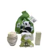 Bolsa Laifuqi Bolsa de Tricô Panda Toalha de Copo Pérola Creme para Mãos Conjunto de Presente Criativo Presente Corporativo
