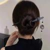 Grampo de Cabelo Estilo Antigo Retrô Gentil Novo Estilo Chinês Anel de Jade Grampo de Cabelo Pingente de Borla de Madeira Estilo Antigo Hanfu Cheongsam Placa de Cabelo Grampo
