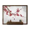 Papel tapiz de flor de ciruelo estilo chino moderno, sofá, pared de fondo de TV, mural de tapa dura, papel tapiz floral y de pájaros para sala de estar, revestimiento de pared floral