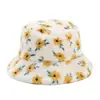Amazon Europa América Outono Inverno Novo Chapéu Bacia Feminino Pele Sintética de Visão Flores Margaridas Chapéu de Pescador Chapéu de Inverno Feminino 2026
