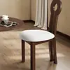 Llavero de madera maciza, silla de estilo vintage, silla de comedor de lujo ligero de alta gama, silla de escritorio para el hogar, silla de tocador para maquillaje