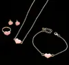 Joias Simples com Tema de Amor para Mulheres, Vendidas em Larga Escala no Exterior, Colar, Pulseira, Anel, Brincos, Acessórios e Conjuntos de Joias da Moda e Versáteis