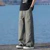 Pantalones Deportivos Casuales Rectos Sueltos de Pierna Ancha de Seda Helada de Secado Rápido Estilo Nuevo 2026 para Hombre