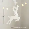 Decoraciones navideñas transfronterizas, colgantes de renos navideños con purpurina, adornos para árbol de Navidad, decoración de ambiente festivo para interiores