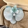 Grampo de cabelo de phalaenopsis sintético de PU Clipe de franja elegante francês Atmosfera Decoração de presente de casamento Adereços de foto