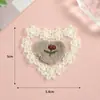 Pegatinas de Tela Estilo Japonés y Coreano, Pegatinas de Tela de Cereza y Corazón, Pasadores de Pelo de Felpa DIY, Gomas para el Pelo, Aros para el Pelo, Accesorios Decorativos, Pegatinas de Parche