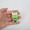 Creativo Dibujo Animado Tejido a Mano Lindo Rana de Ojos Grandes Colgante Crochet de Lana Llavero Colgante Mini Muñeca
