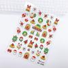 Manicure de relevo 5D Homem de Gengibre fofo de Natal Sino de Natal Adesivos para Unhas Floco de Neve pintado à mão Adesivos para Unhas