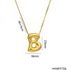 Collar con Colgante de Acero de Titanio Transfronterizo Oro Real 18K Brillante Globo Burbuja Gordito Lindo Versión Q 26 Letras Inglesas