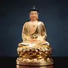 Estatua de Buda Guanyin, Estatua de Bronce, Estatua de Buda para Ofrenda Familiar, Juego Completo de Buda Shakyamuni, Bodhisattva Ksitigarbha, Buda Maitreya, Salón de los Tres Santos de Saha