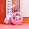 Espejo de maquillaje plegable resistente a caídas, versión coreana de dibujos animados, nuevo, empaque individual, espejo plegable duradero, regalo, venta al por mayor