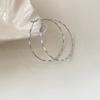 Brincos de Círculo Estilo Minimalista Cool, Argolas Exageradas Europeias e Americanas para Mulheres, Brincos de Pino Argola Grande da Nova Moda Tendência