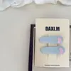 Par de pasadores geométricos para niños con lazo de cuadros azules, pasador lateral, pinza para flequillo