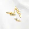 Cobre con alta retención de color bañado en oro de 18K/14K, cuentas de arroz de superficie lisa, cuentas ovaladas largas, cuentas espaciadoras, cuentas sueltas, accesorios para pulseras y collares DIY