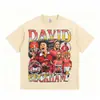 Camiseta de Manga Corta Stejwell American Cross-border Football Estampado Digital Algodón Puro de Peso Pesado Cuello Redondo Pulóver Manga Media Hombre Mujer