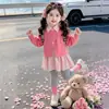 Traje para Niña Primavera Otoño 2026 Nuevo Estiloso Casual de Otoño Ropa para Bebé Moda Otoño Capa Base Conjunto de Dos Piezas