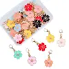Colgante de Lazo de Aleación Flor de Cerezo Cierre Universal DIY Ropa Llavero Bolso Collar Pendiente Accesorios