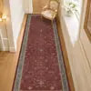 Tapete retrô transfronteiriço, de falso cashmere, lavável - fácil de cuidar, adequado para corredores, casas, quartos e como tapete de cabeceira; durável e resistente a manchas