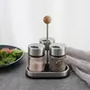 Envío directo tarro de vidrio para condimentos de cocina para sal, comino en polvo, pimienta en polvo, recipiente sellado y a prueba de humedad para condimentos