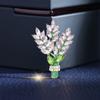 Broche Lavanda Púrpura para Mujer de Alta Gama Nuevo Elegante Corsage de Cristal de Imitación Lujo Accesible Diseño Nicho Pin Accesorios