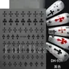 Beleza Total Transfronteiriça Novos Adesivos de Nail Art Cruz Retro 5 Cores Adesivos de Nail Art