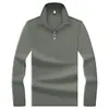 Camisa Polo de Manga Larga para Hombre de Lujo Accesible 10A Antibacterial 210g Fibra Vegetal Compuesta Resistente a las Arrugas y Duradera Top t