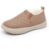Sapatos de pano antigos de Pequim Sapatos femininos de inverno de lã de algodão antiderrapante sola grossa Slip-on Botas de algodão da mãe forradas de lã Sapatos quentes engrossados