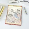 Colección de blocs de notas A5 desprendibles de dibujos animados, libro de páginas de colores para voltear, portapapeles de estudiante portátil, bloc de notas de mensajes