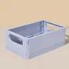 Caja de Almacenamiento Plegable de Escritorio Ins Cesta de Almacenamiento de Cosméticos para Estudiantes Estante de Almacenamiento de Snacks para Dormitorio Cesta Pequeña