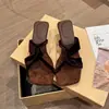 Sandalias de cuña cuadradas de terciopelo con lazada cruzada, nuevas de verano, estilo retro, para mujer, versátiles para llevar con faldas
