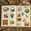 Paquete de 30 Piezas de Pegatinas Retro de Discos, Libros, Café y Auriculares para Cuaderno, Maleta DIY Venta al por Mayor Impermeables