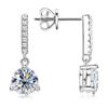 Pendientes de Plata de Ley S925 [Venta de Liquidación con Envío Gratis] Pendientes Cuadrados Simples y Elegantes de Moissanita para Mujer, Exclusivamente para Ventas Transfronterizas