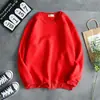 Otoño ins Nuevo Atractivo Suéter de Manga Larga Cuello Redondo Moda Masculina Estudiante Casual Jersey Color Sólido Holgado Top bf