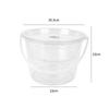 Cubo de Plástico Transparente Hogar Portátil Cubo Grande con Tapa Estudiante Cubo Grueso Palangana Agua traje