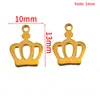 Pendientes de acero inoxidable con colgante de corona hueca, colgantes para collar y pulsera DIY, accesorios, fabricantes, venta al por mayor, en stock