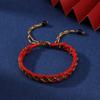 Nuevo Pulsera Ajustable Estilo Chino, Tejida a Mano Multicolor DIY Hilo Rojo para el Año del Zodiaco, Accesorio de Pulsera Semi-Terminado