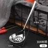 Cuchara Grande para Sopa de Acero Inoxidable 304, Cuchara Espesada para Fondue con Fondo Profundo, Cuchara para Sopa de Cocina Doméstica, Cucharón para Sopa en Forma de Corazón