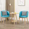 Mesa y sillas de ocio para balcón Mesa de centro de lujo ligero para sala de estar Estilo nórdico B&B hotel negociación Conjunto de tres piezas para influencers mesa y sillas