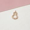 Accesorios DIY Chapado en Cobre Dorado Zirconia Microincrustada Torre Calabaza Sonriente Lazo Colgante Pendientes Accesorios para Pendientes
