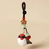 Nuevo Llavero Colgante Pájaro Tallado en Madera Hecho a Mano Lindo Gorrión Decoración para Colgar en Mochila Regalo de Graduación para Estudiantes