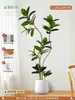 Higuera Bengalí Simulada Planta en Maceta de Piso para Sala de Estar Decoración junto al Sofá, Planta Artificial de Alta Gama, Planta Verde Grande