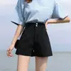 Shorts de Terno Cor Sólida Feminino Primavera Verão 2026 Novo Cintura Alta Perna Larga Versátil Solto Emagrecimento Linha A Shorts Casuais