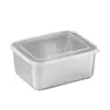 Caja de Almacenamiento de Alimentos de Acero Inoxidable Transfronteriza con Tapa, Caja Conservadora de Sabor, Bandeja para Platos Fríos, Bandeja para Guarniciones, Caja Rectangular de Almacenamiento para Preparación de Alimentos, Lonchera