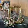 Moldura de Foto Estilo Europeu Retrô Moldura de Adereço para Cena de Casamento Moldura de Decoração de Casamento de Plástico Moldura para Foto de Vestido de Noiva Ornamento